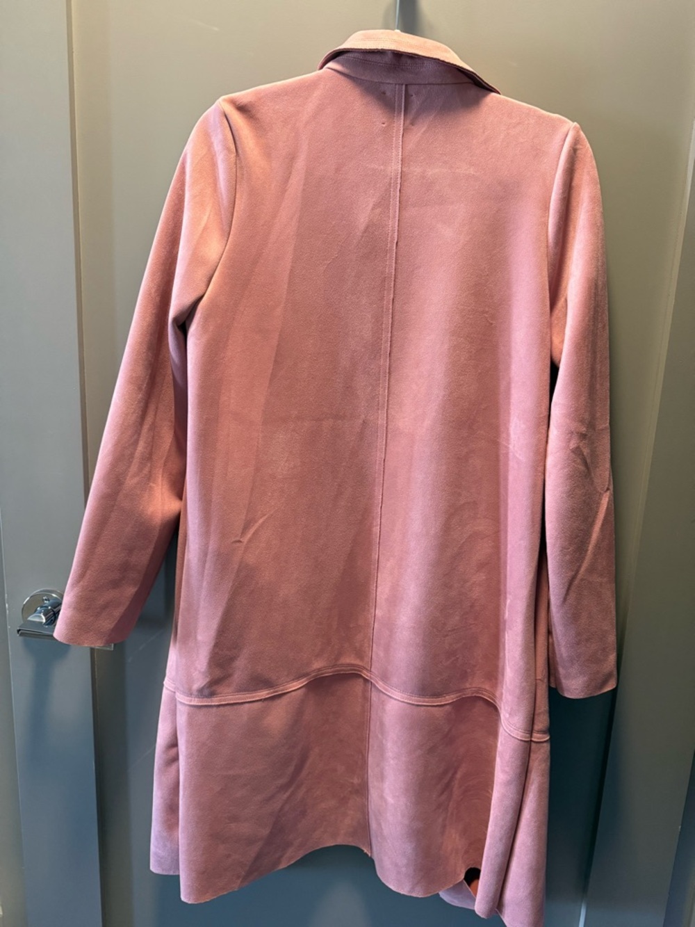 Zara Pink Faux Suede Coat - Picture 3 of 3
